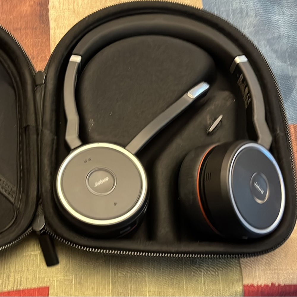 Jabra Evolve 75 UC Stereo Wireless Bluetooth Headset / Music Headphones